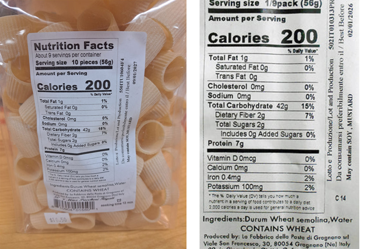 pasta label from the brand la pasta di gragnano, real pasta from Napoli. pasta label from the brand la pasta di gragnano, real pasta from Napoli.